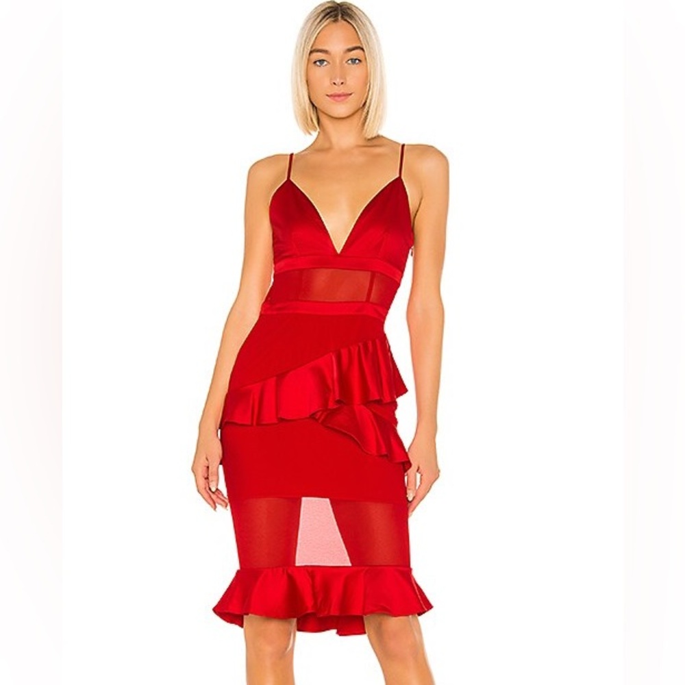 Lovers and Friends Sadie Dress in Flame Scarlett